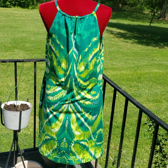 Print dress with sequins - Picture 2 of 2